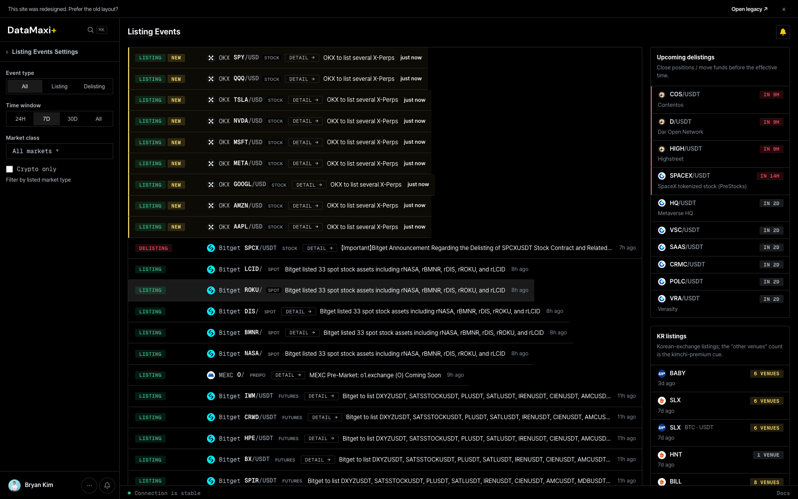 Listing Events