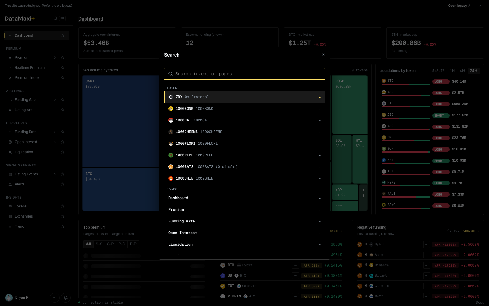 Global search palette